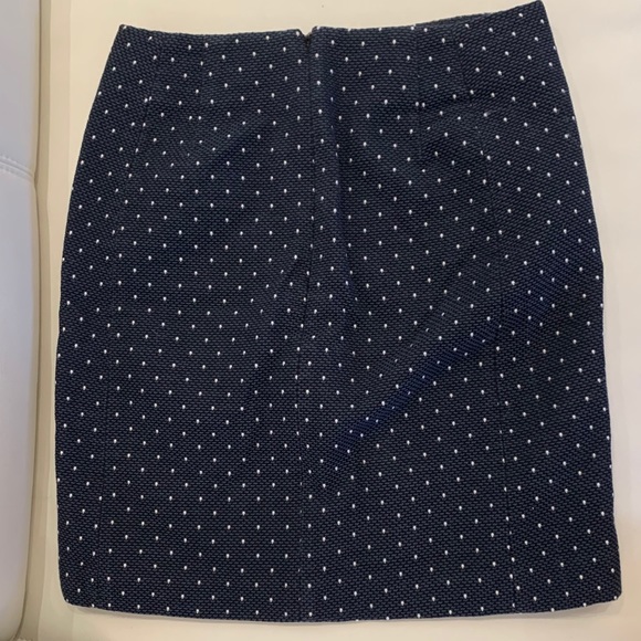 Loft navy polka dot pencil skirt - Picture 2 of 4